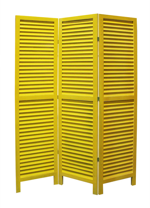 1 x 48 x 67 Yellow Wood Shutter - Screen