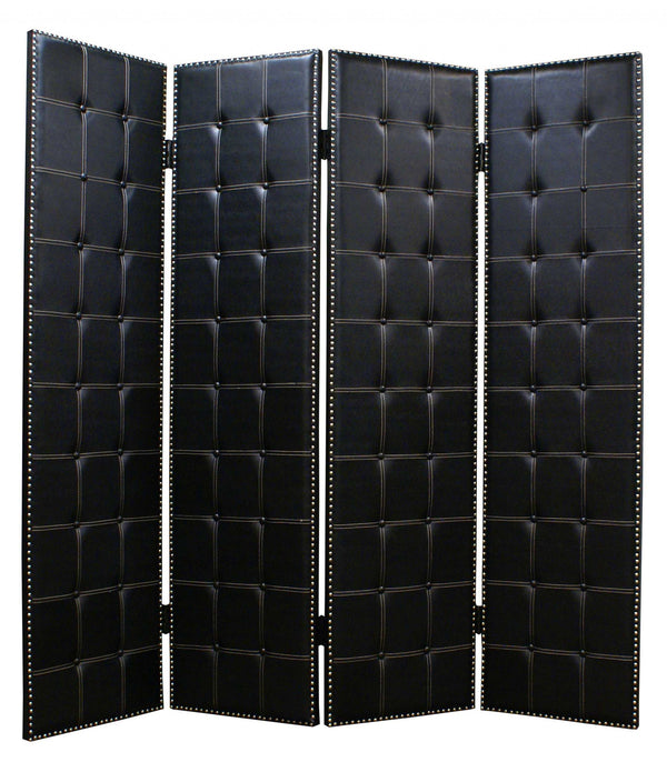 1 x 84 x 84 Black Faux leather  Screen