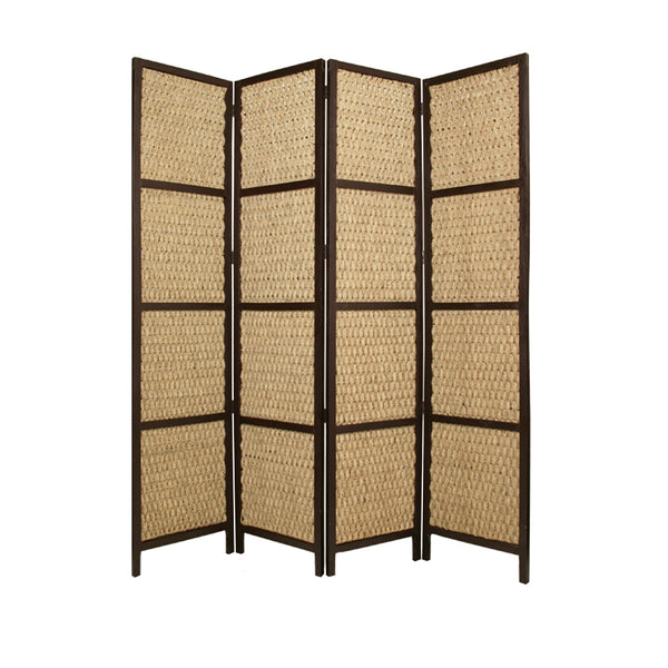 1" x 80" x 96" Brown Wood Braided Rope  Screen