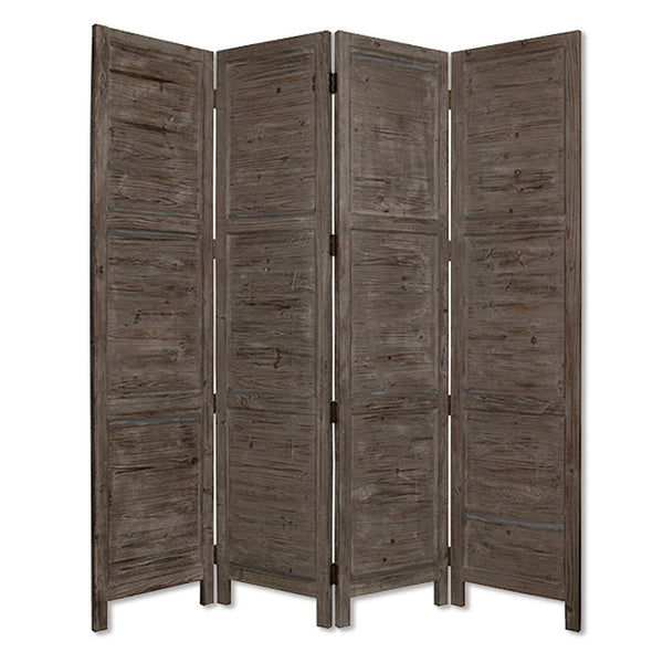 1" x 76" x 84" Gray Wood Screen