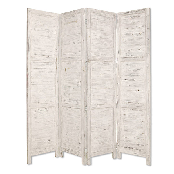 1" x 76" x 84" White Wood Screen