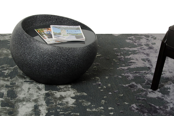 24' Round Fiberglass and Glass Faux Granite Coffee Table