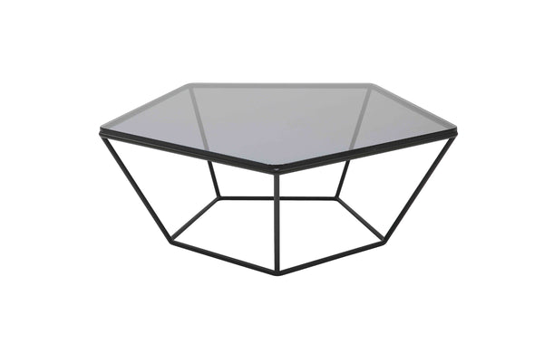 12' Metal and Glass Coffee Table