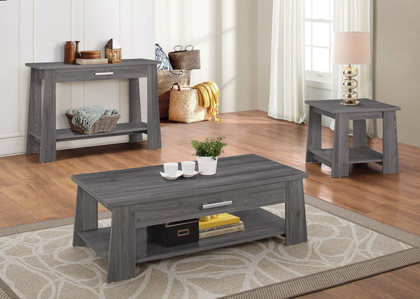 Coffee Table Dark Gray Oak - Particle Board WPaper Ve Dark Gray