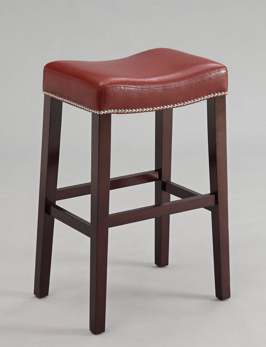 20' X 15' X 30' 2pc Red And Espresso Bar Stool