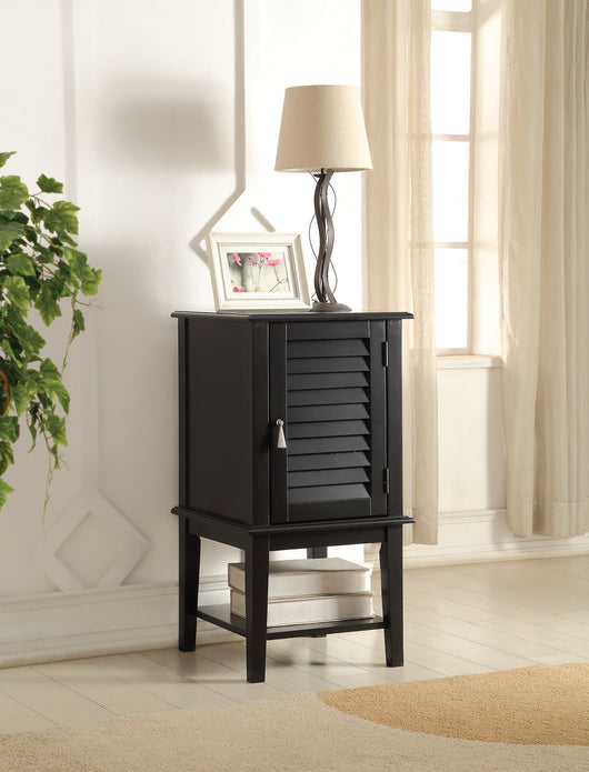 Side Table, Black - MDF, Wood (Solid), No Ven Black