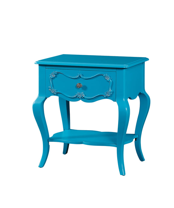 24' X 17' X 26' Turquoise Pine Wood Nightstand