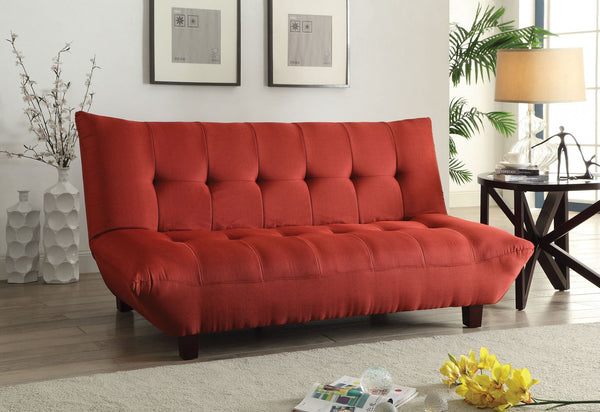 Adjustable Sofa, Red Linen - Foam, Memory Foam, Simian Red Linen