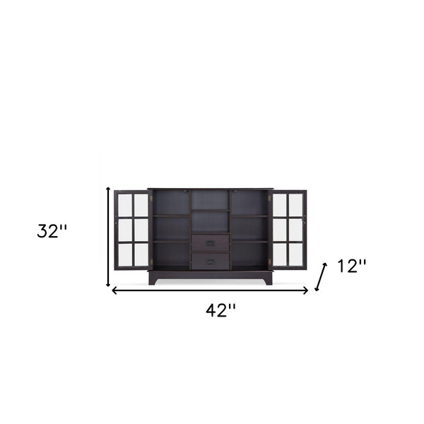 42' X 12' X 32' Espresso Mdf Cabinet