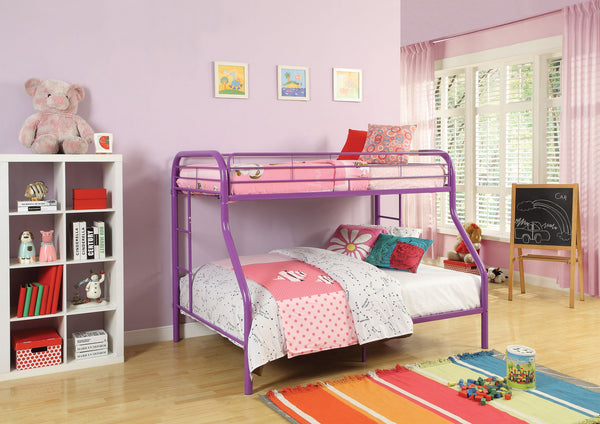 78' X 54' X 60' Twin Over Full Purple Metal Tube Bunk Bed