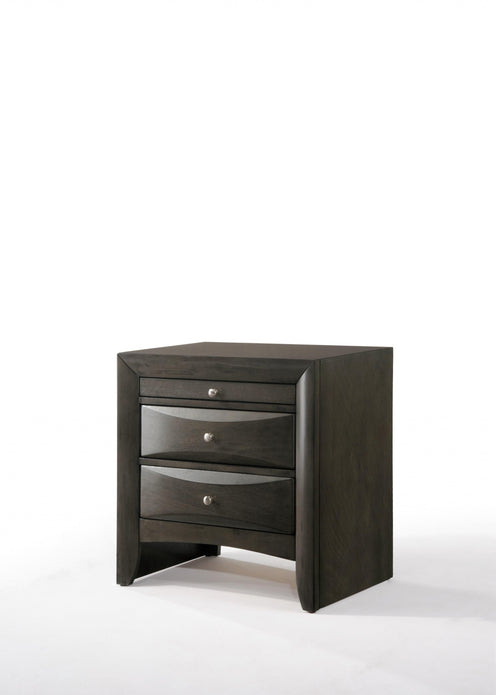 26' X 17' X 25' Gray Oak Rubber Wood Nightstand