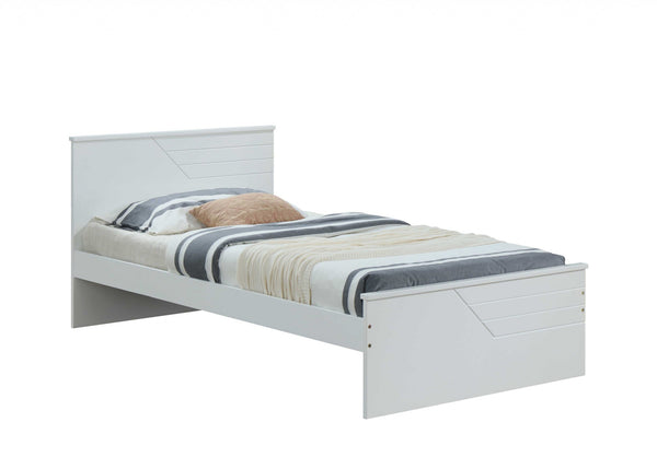 77' X 41' X 32' Twin White Solid Wood Bed