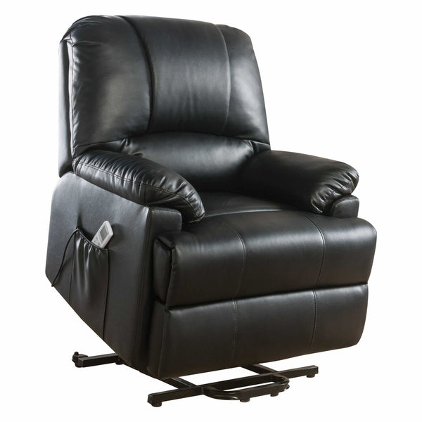 34' X 37' X 41' Black Leatherette Power Lift Massage Recliner