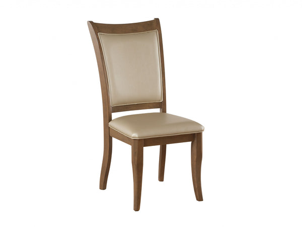 23' X 19' X 40' 2pc Beige Leatherette And Gray Oak Side Chair