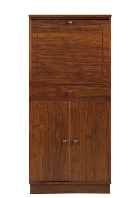 24' X 20' X 52' Walnut Mdf Wine Cabinet