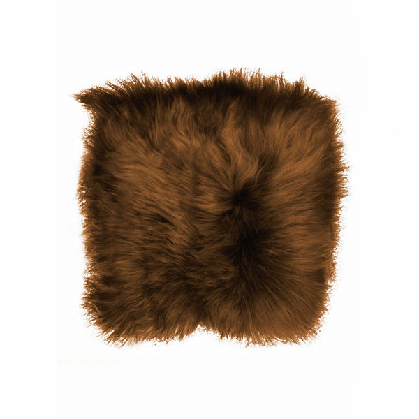 15" x 15" x 2" Rusty Brisa Sheepskin Square  Chair Pad