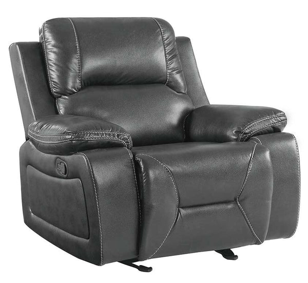 40" Grey Classy  Leather Reclining Chair