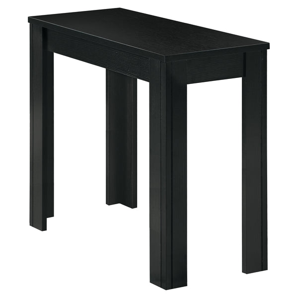 12" x 23.75" x 21.5" Black Particle Board Laminate Mdf  Accent Table