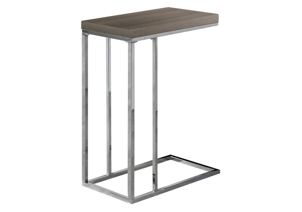 18.25" x 10.25" x 25.25" Dark Taupe Particle Board Metal  Accent Table