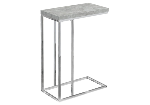 18.25" x 10.25" x 25.25" Grey Particle Board Metal  Accent Table