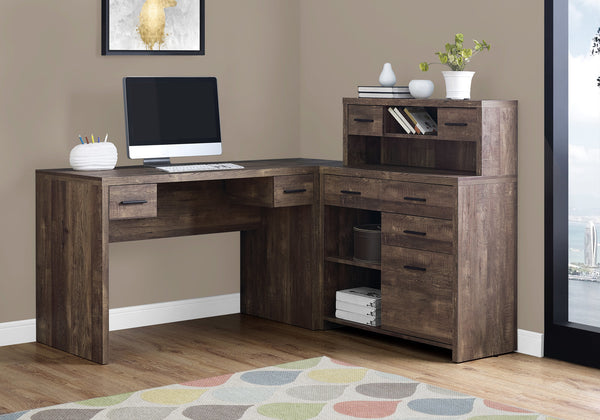 44.75" Reclaimed Wood Particle Board  Laminate and MDF Computer Desk