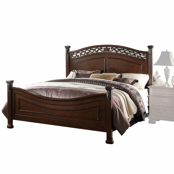 81' X 90' X 59' Dark Walnut Wood Eastern King Bed