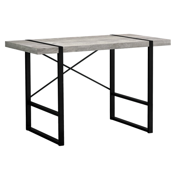 23.75" x 49" x 30" GreyBlack Reclaimed Wood Metal  Computer Desk