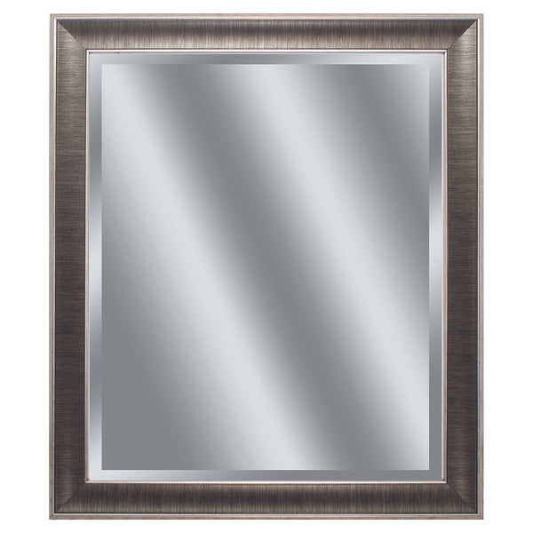 24' X 28' Gunmetal Gray Frame Beveled Mirror