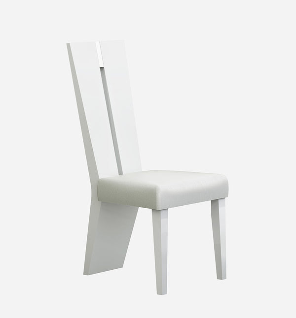 Contemporary Sleek High Gloss White Dining Chair