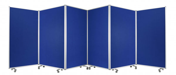 212 x 1 x 71 Blue Metal 6 Panel Screen