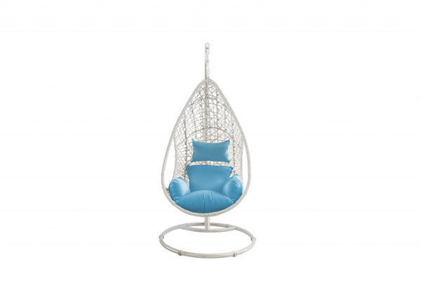 40 X 40 X 81 White Wash Hanging Egg Chair