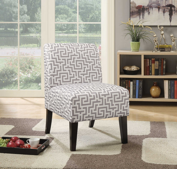 23' X 31' X 34' Gray Wood Accent Chair