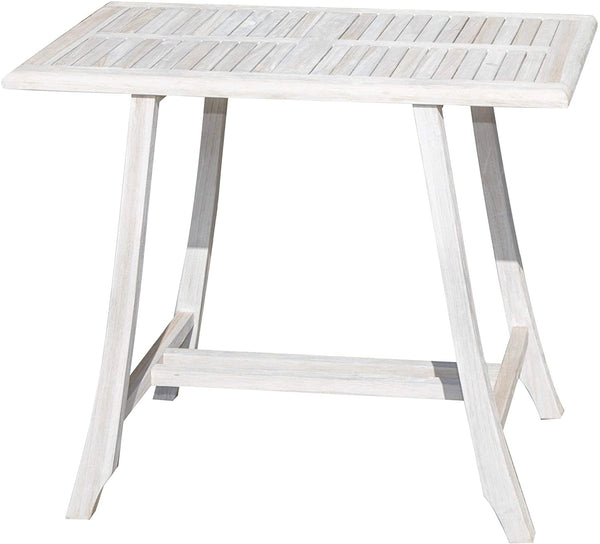 Compact Teak Dining Table in Driftwood Finish