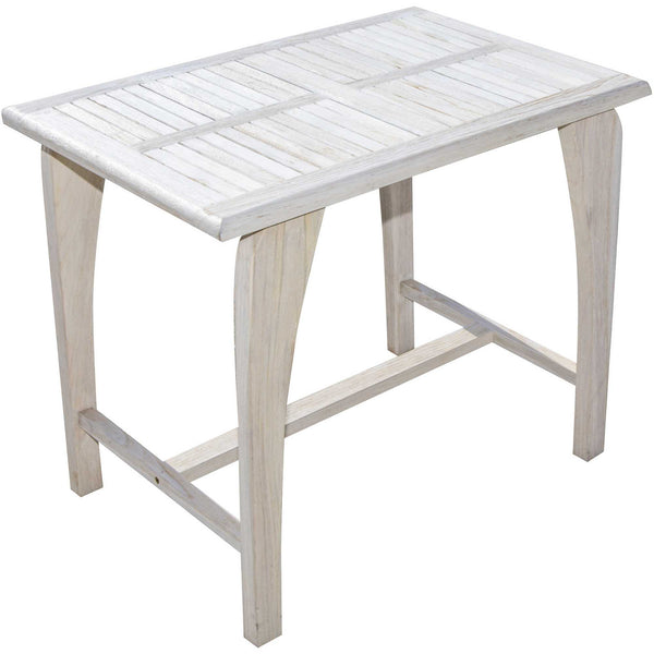 Compact Teak Dining Table in Driftwood Finish