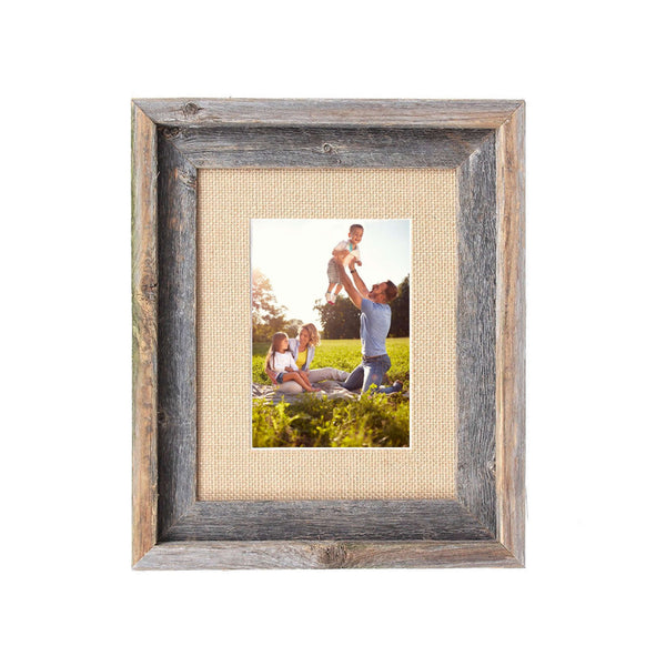 11x14 Rustic Burlap Picture Frame with Plexiglass