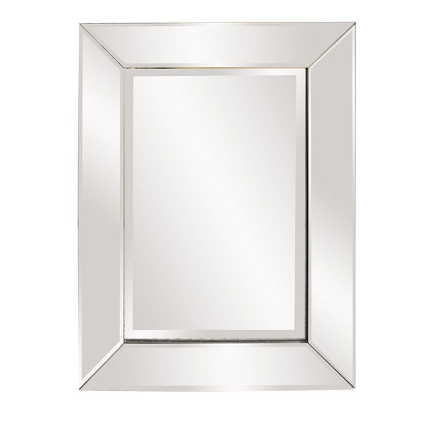 Rectangle Frame Mirror with Mirrored Finish And Beveled Edge