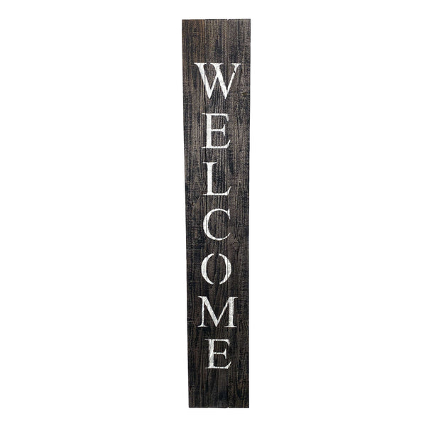 Rustic Black and White Front Porch Welcome Sign