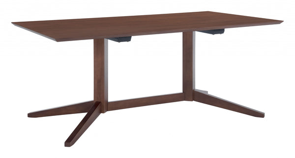 Contemporary Dark Brown Wooden Dining Table