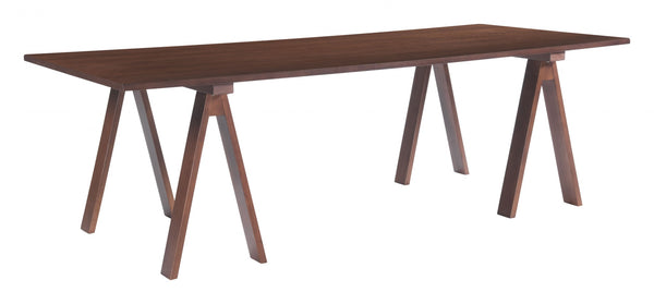 Minimalist Brown Wooden Dining Table