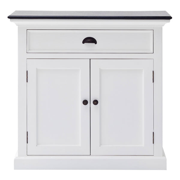 Modern Farmhouse Black and White Accent Cabinet