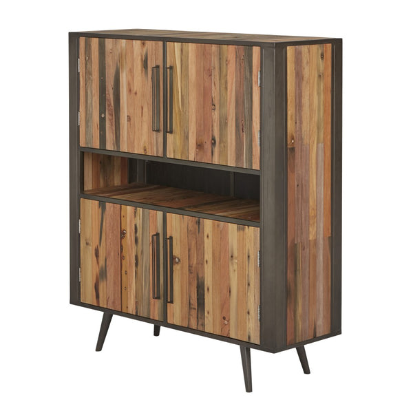 Modern Rustic Double Decker Accent Cabinet