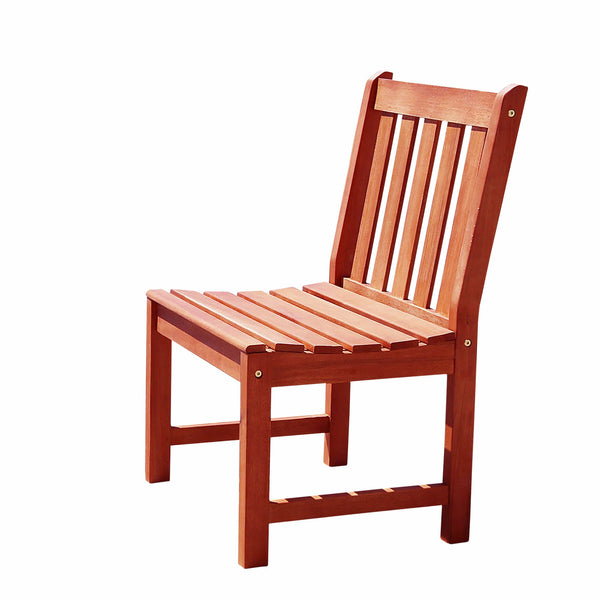 Brown Outdoor Armless Chair