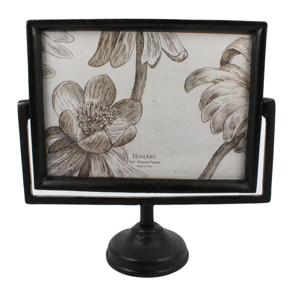 5x7 Jumbo Black Metal Horizontal Pedestal Frame