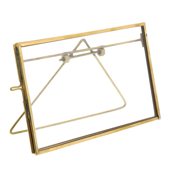 4x6 Gold Metal Horizontal Glass Frame