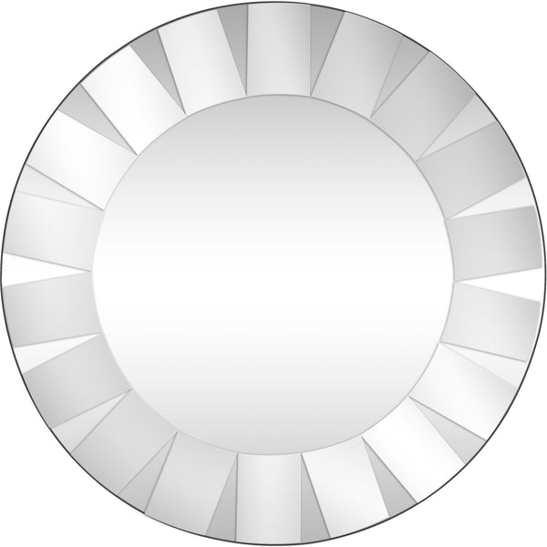 Angled Petal Round Mirror