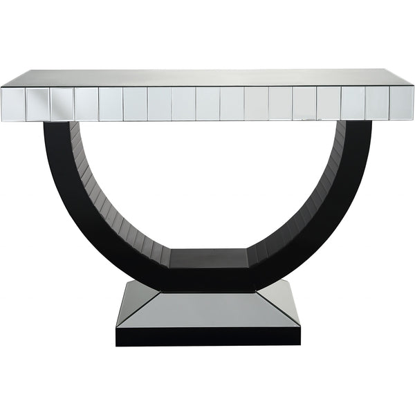 Black Half Moon Console Table