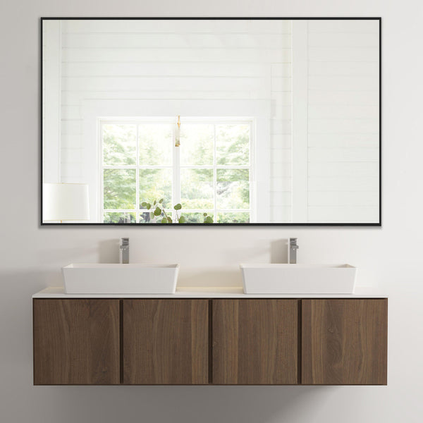 Minimal Black Bathroom Vanity Mirror