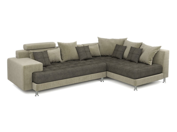 Hercules Gray Microfiber Two Piece Left Arm Sectional Sofa