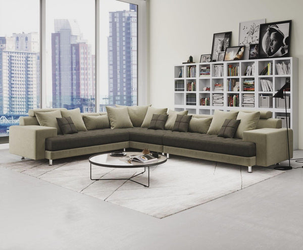 Hercules Gray Microfiber Three Piece Right L Shape Sectional Sofa