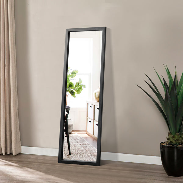 Black Leaning Wall Mirror